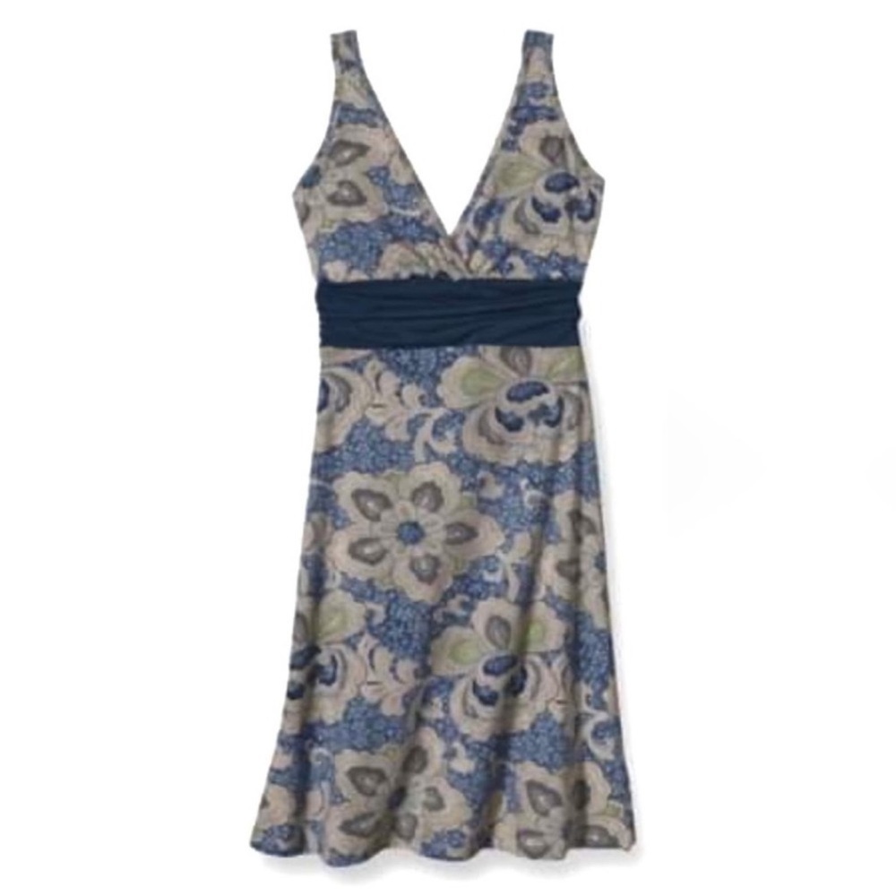 Patagonia Floral Blue Margot Dress in Medjool Deep Space Size Small
